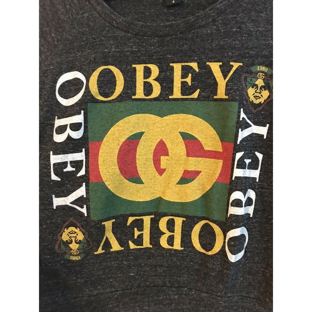 Obey OG Women's Size S Small Gray Long Sleeve Shirt - Picture 2 of 5